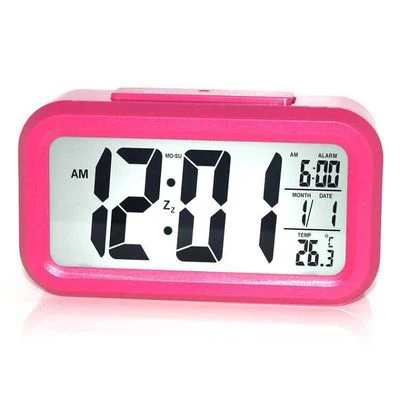 

P559 Smart Sensor Nightlight Digital Alarm Clock with Temperature Thermometer Calendar desk & table clocks, Color