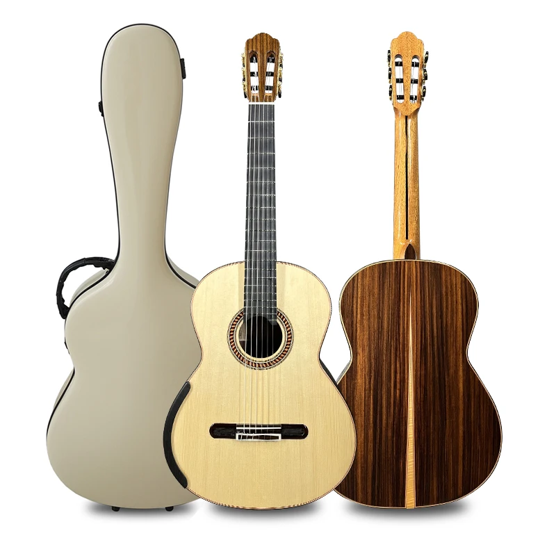 

Free shipping All Solid Nomex Double Top Master Level Chamber Concert Classical Guitar with fiberglass Case from Aiersi guitar