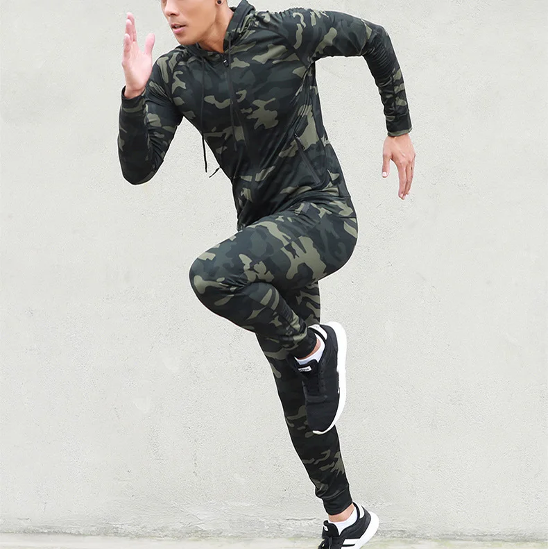 

camouflage fabric tracksuits for men men 2 piece set, Customized color