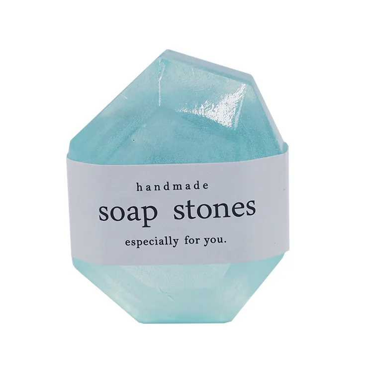 

Best Selling Face whitening Skin Soap Body Skin Lightening 100% handmade Sea Salt Rose Natural &Organic Crystal Stone Bath Soap, Yellow,pink,blue,white