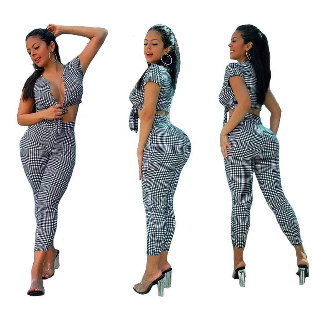 

MT60-9248 Plaid printed sexy women's suit jacket bowknot stretch and comfortable fabric