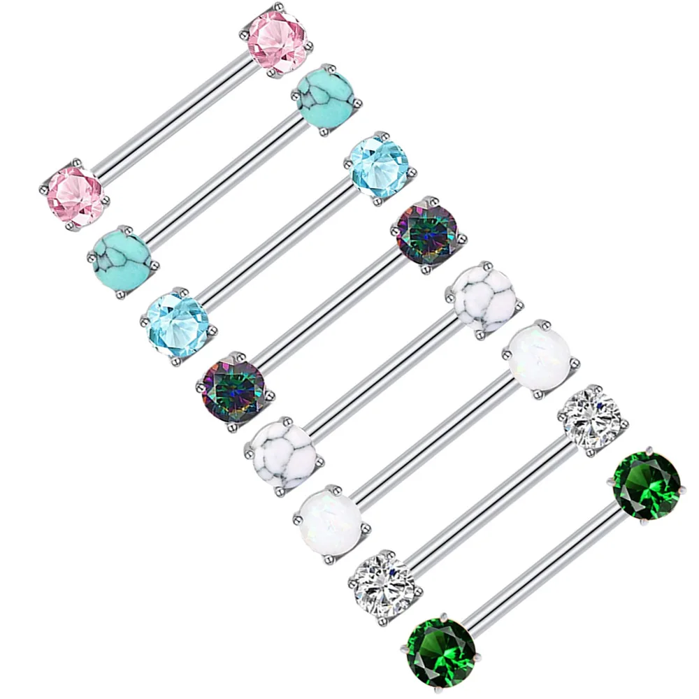 

zircon 16MM Rings adhesive nail Nipple ring stainless steel piercing ear studs