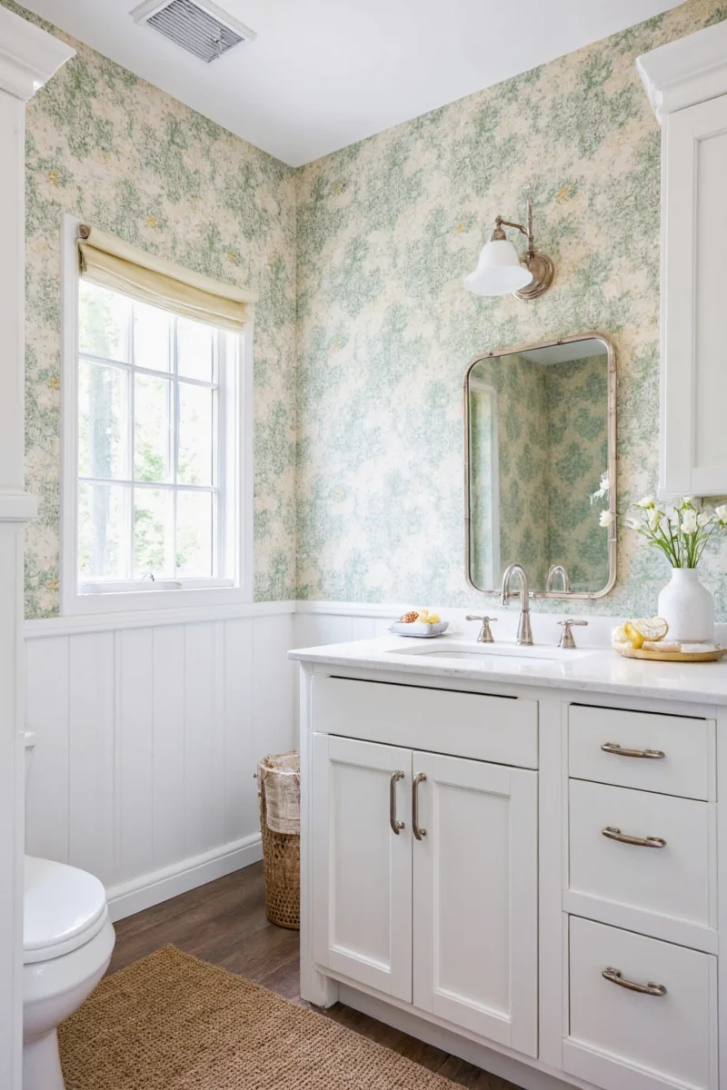 10 family friendly powder room wallpaper ideas that bring joy and style to small bathrooms