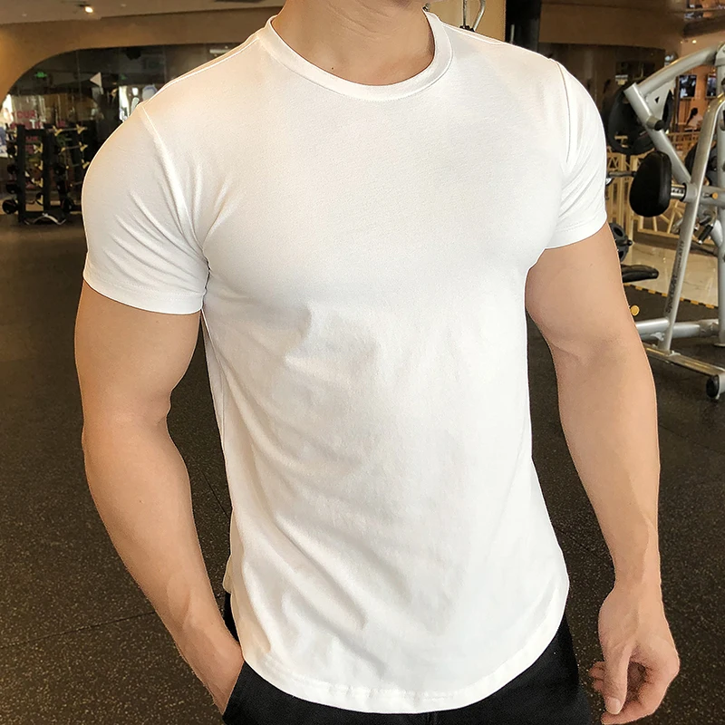 

New Design 100% Polyster Plain Blank Mens Sports T shirt Summer Outdoor Quick-drying Gymshark Shirts Top Clothes For Men