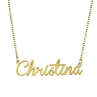 

Wholesale Jewelry Personalised gold plated nameplate necklace for women