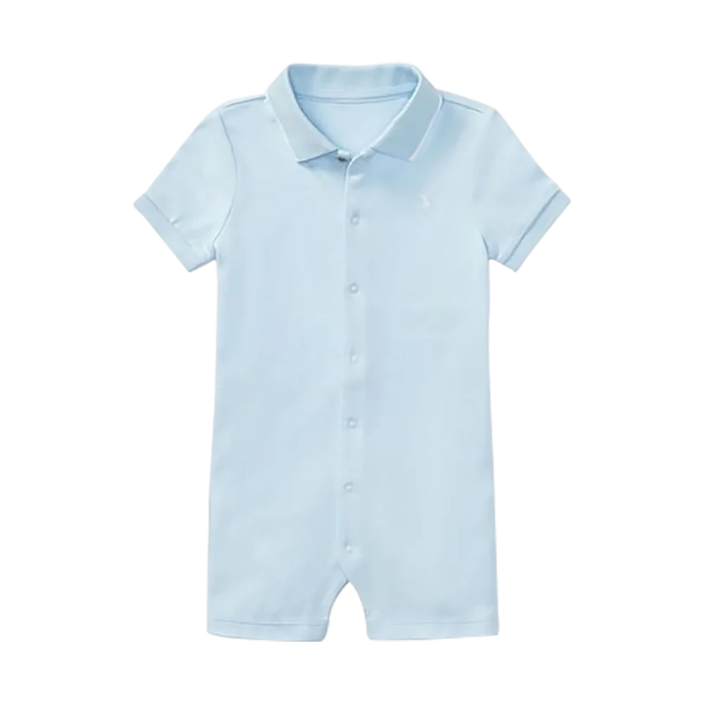 

What&why 2021 Baby Boy Short Sleeve Infant Romper Button Up Shirt Newborn Polo Collar Cotton Jumpsuit Solid Color Baby Clothes