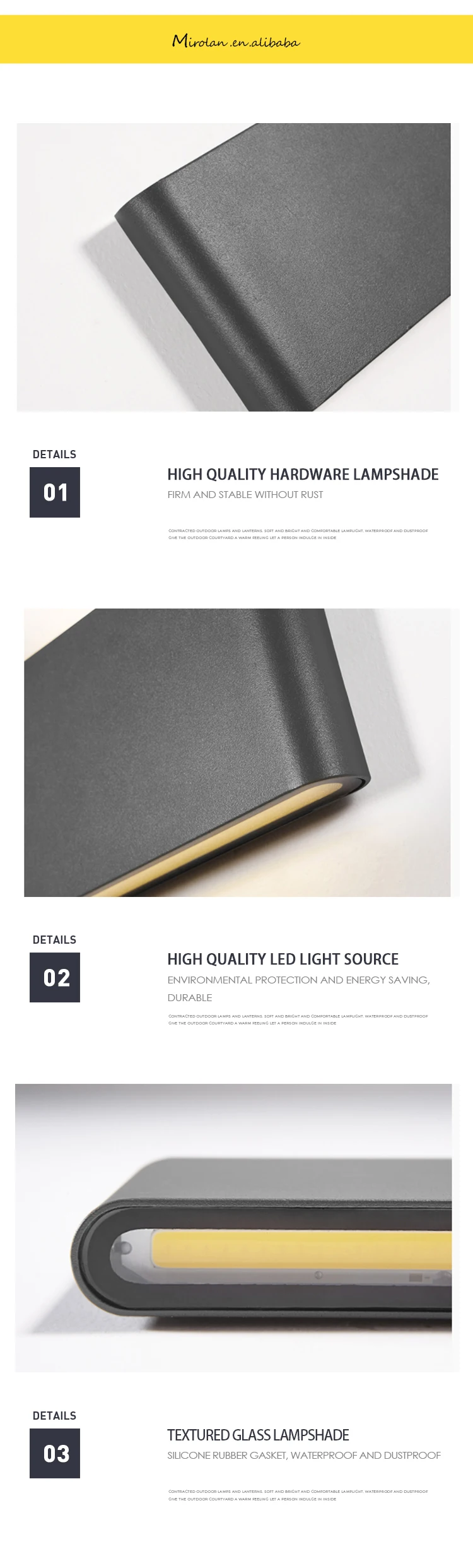 6w*2 Led Outdoor lamp stair modern simple creative exterior wall lamp courtyard balcony wall lamp