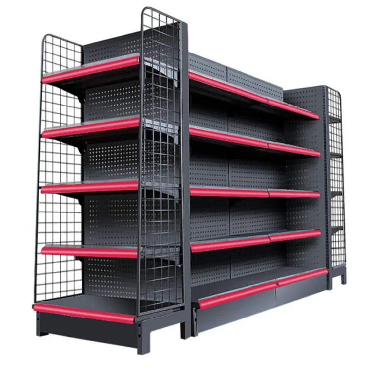 Supermarket Metal Shelf Gondola Shelving Wholesale,Grocery Shelves For