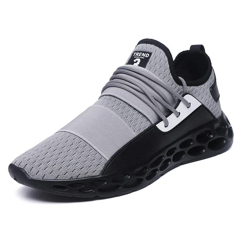 

Plus Size Breathable Lightweight Fly Knit Sports Shoes Sneakers for Men, Shown