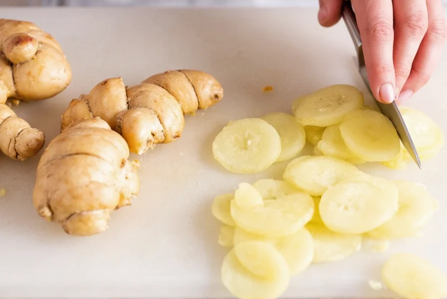 how to slice ginger