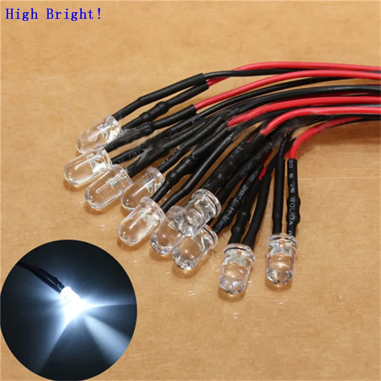 Flash blinking laser 12v 3mm 5mm 10mm Light Emitting Diode 5mm Pre Wired Led Diode