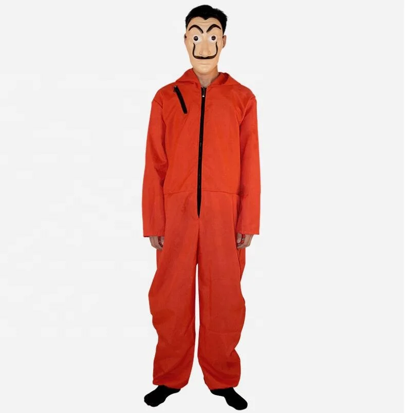
Unisex Dali Money Heist Coverall Jumpsuit Prisoner Costume 