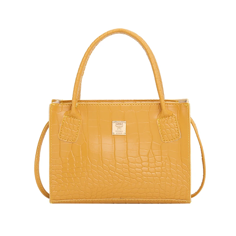 

2021 PU Handbag Wholesale Crocodile Pattern Tote Bags Portable Platinum Purses Luxury Bags Women Handbags, 5colors