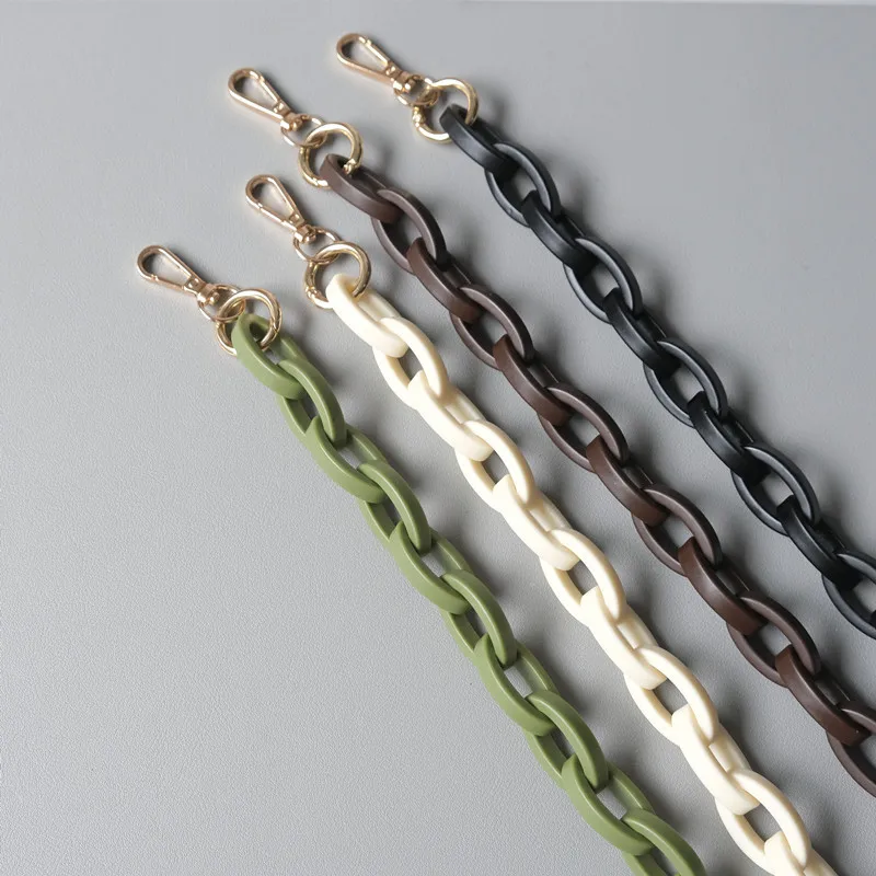 

Vintage Detachable Replacement Chain Resin Luxury Strap Women Acrylic Shoulder Chains, As picture