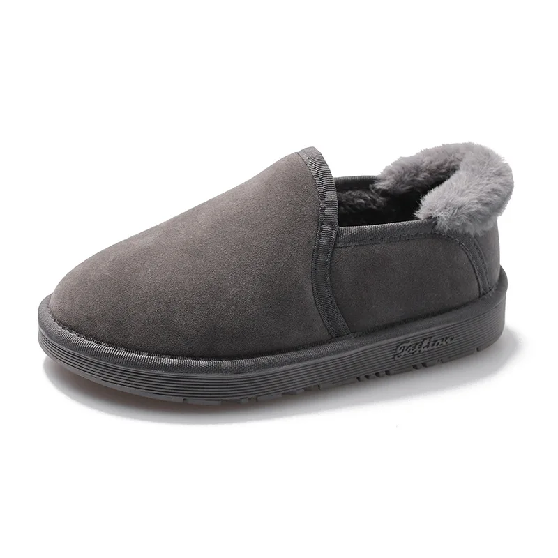 

2021 Amazon Sales Women's Flat Shoes Plus Velvet Warm Non-slip Winter Women's Leisure One Pedal