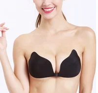 

China uplift wholesale sexy woman underwear new invisible adhesive strapless sponge seamless bra