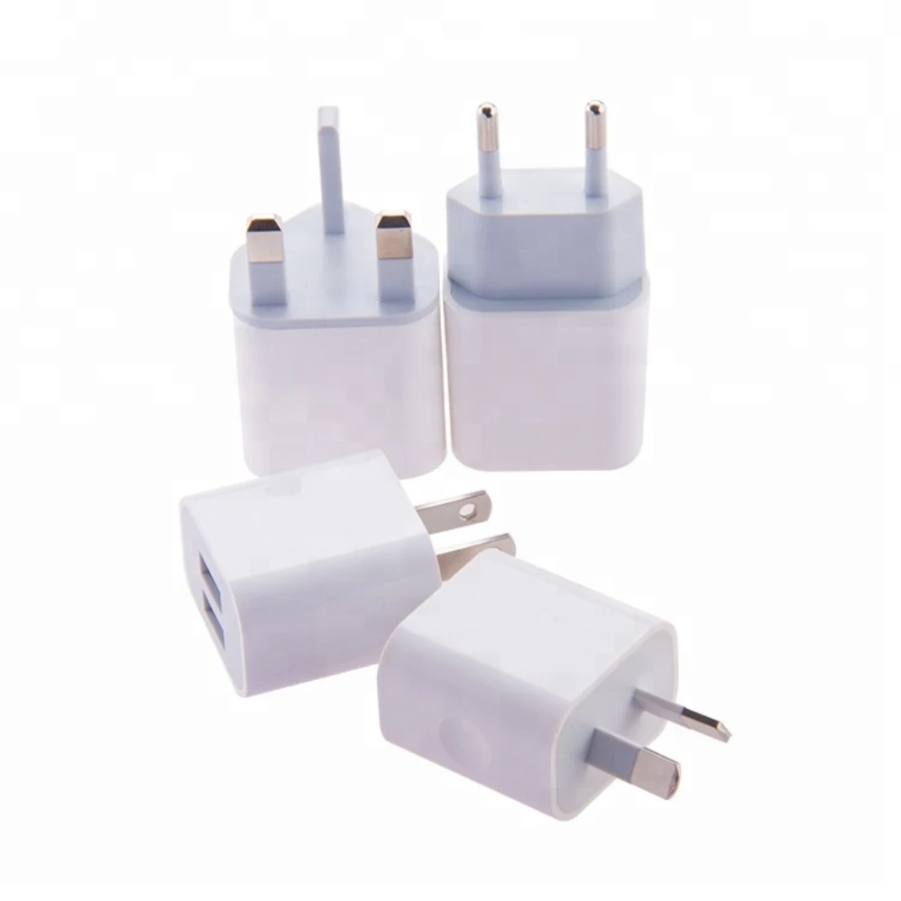 

Wholesale OEM Logo Custom CE ROHS Universal 2 Ports 10W 12W EU US UK AU 5V 2A dual USB Charger Adapter For iPhone Android Tablet, White color 5v 2.1a usb charger