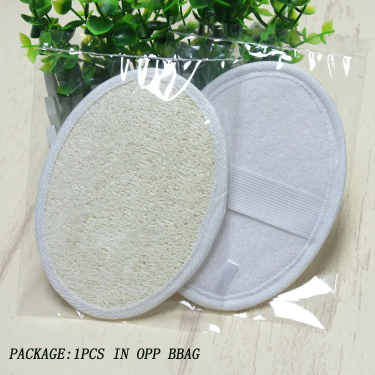 

10*14cm Eco friendly natural private label back bath body scrub loofah sponge mitt loofah glove