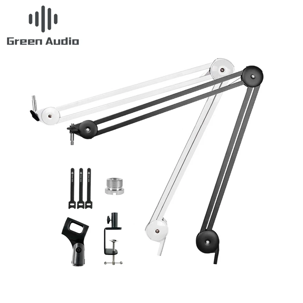 

GAZ-40 New Design Adjustable Arm Stand Suspension Scissor Microphone Mic Stand for Condenser microphone stand with out Springs, Ceramic black,white