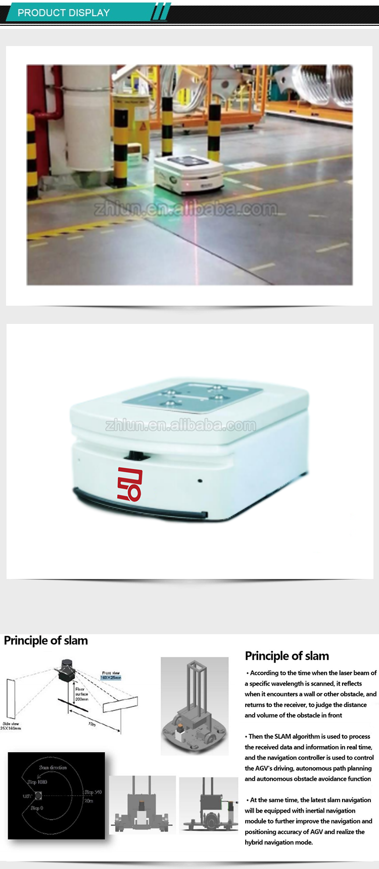 Automotive Guided Platform Robot Capacity Trackless Laser Guidance Agv