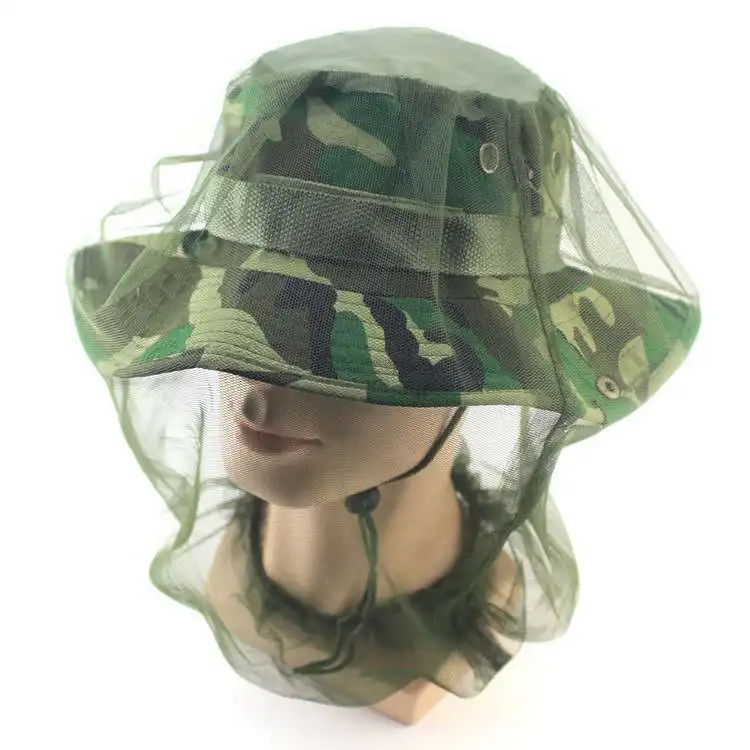 

Men's Outdoor Fishing Hat Mosquito Hat Bee Net Insect Repellent Equipment Camping Fishing Sunscreen Tactical Bucket Hat