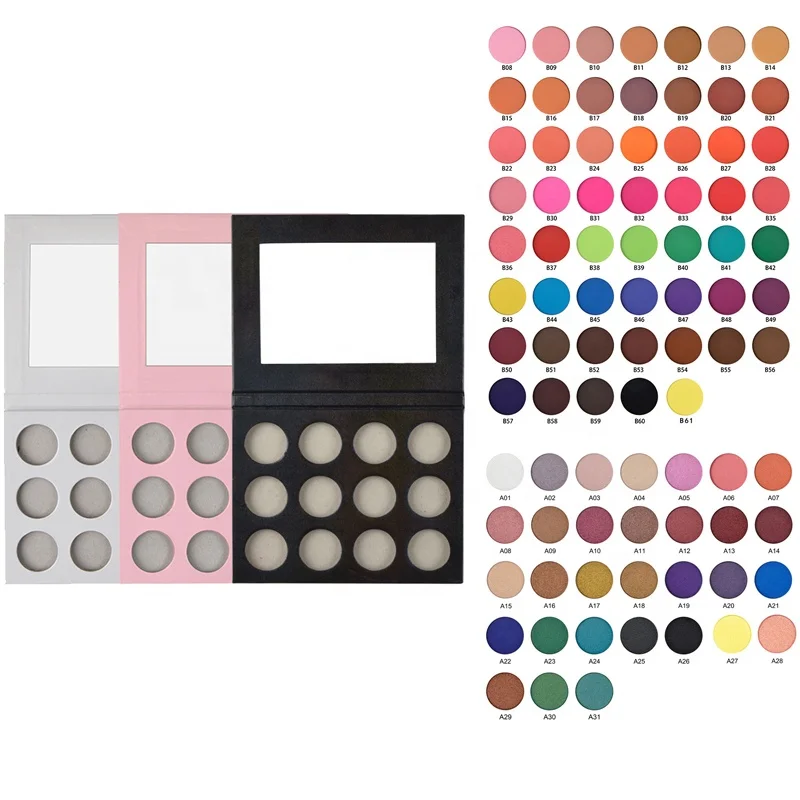 

Cardboard makeup diy custom high pigment eyeshadow pigment palette private label eyeshadow