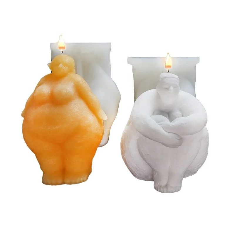 

Aromatherapy moldes para velas plump lady candle mould plaster handmade curvy candle fat female body candle mold