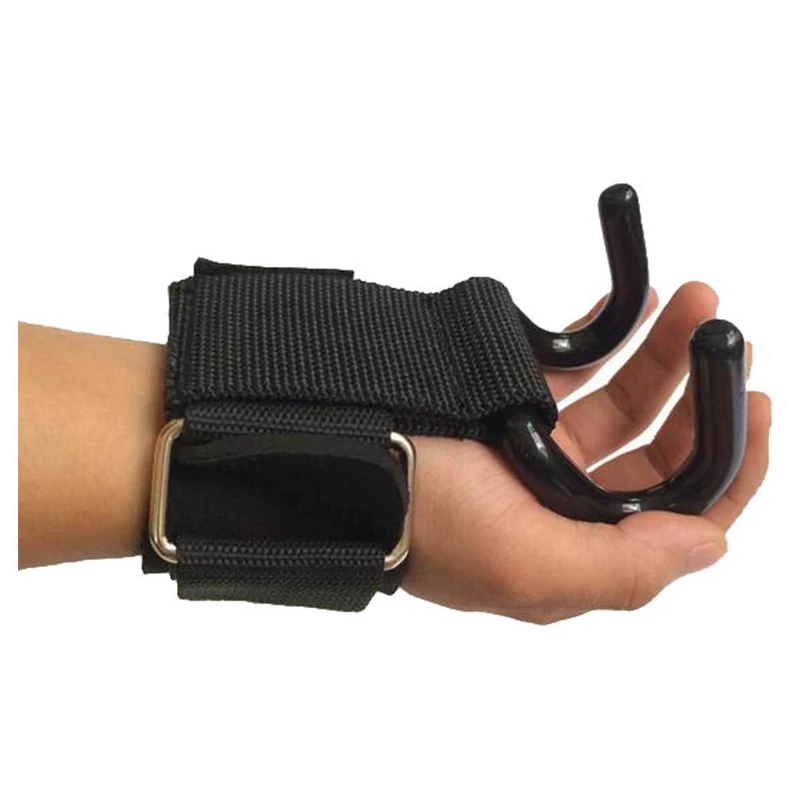 

Vigor Power Gear Customized size Weight Lifting Training Gym Hook Grips Straps Wrist Weight Lifting Hooks, Black or custom