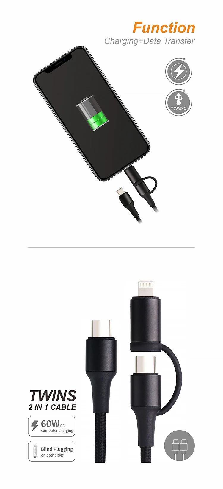 Wholesale Fast Charging usb type-c 1M Bulk Pack Usb Cable data cable for iPhone Charger cable - ANKUX.COM