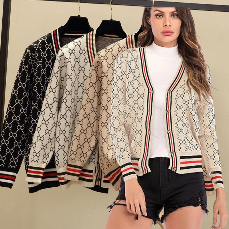 

European style winter latest best selling loose fashion letter floral casual pullover long sleeve v-neck women knit dresseses, Orange red,blue,black