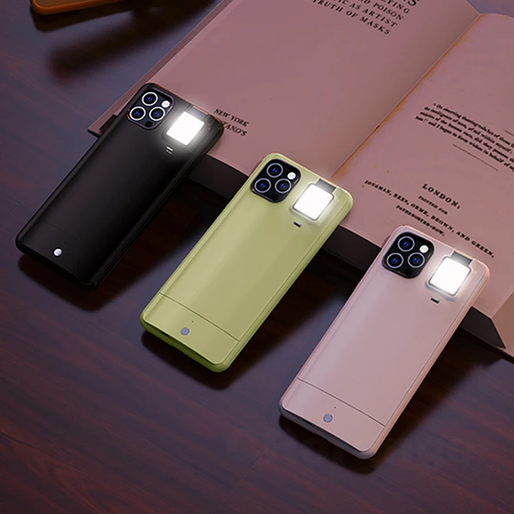 

2021New smart products anti-fall For Iphone 12 Mobile Phone Cases smart fill-in light