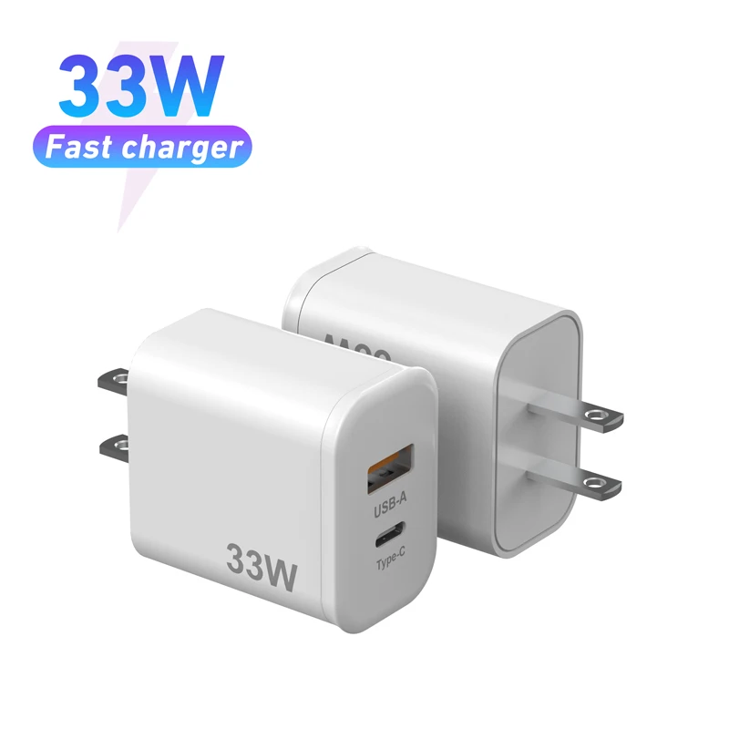 

Factory Original Wholesale Direct Selling EU Plug PD QC3.0 33W Fast Charging Type C Port Charger for mobile phone