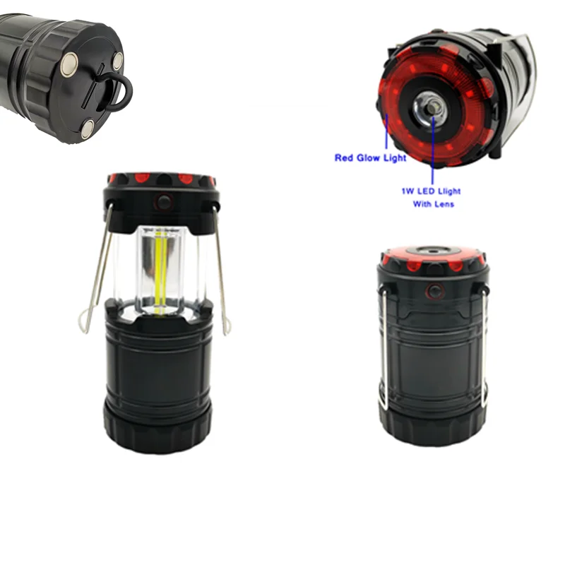 Rechargeable COB LED Camping Lantern Flashlight Emergency Portable Tent Lights 