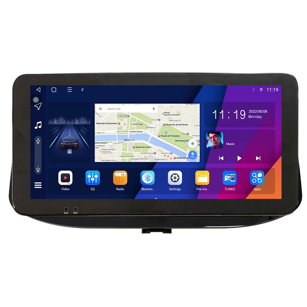 

For HYUNDAI I30 2017 2018 10.33 inch QLED Screen Headunit Device Double 2 Din Car Stereo GPS Navigation Android Car Radio