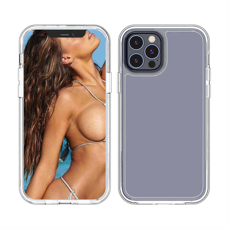 

Luxury Transparent Phone Covers for iPhone 12 Pro Max Shockprook TPU PC Phone Case, Colors optional