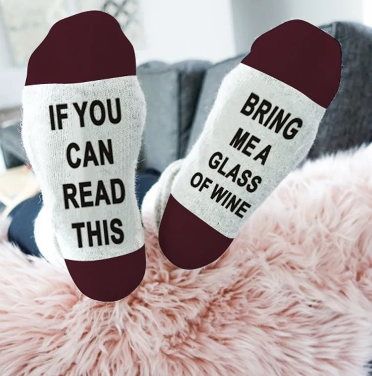 

2021 wholesale unisex novelty socks unisex customized logo cotton comfortable socks with letters, Custom color