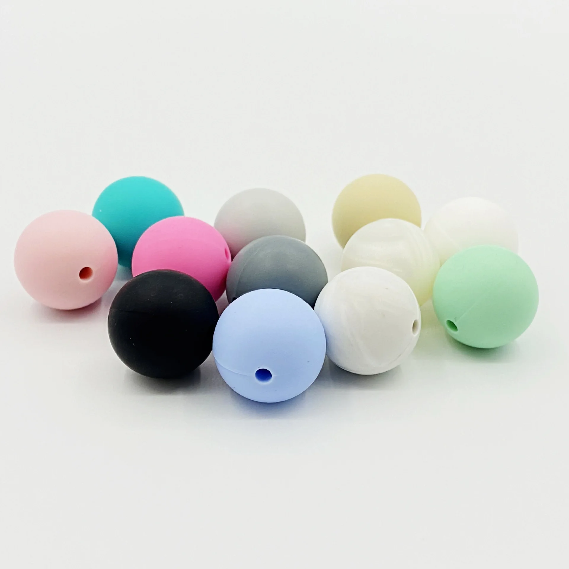 

Round Silicone Loose Beads for DIY Jewelry, 17colors