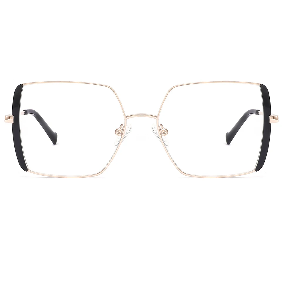 

Oversize Luxury Acetate & Metal eyeglasses frame hot selling high quality fashion optical frame ready stock, 5 colors
