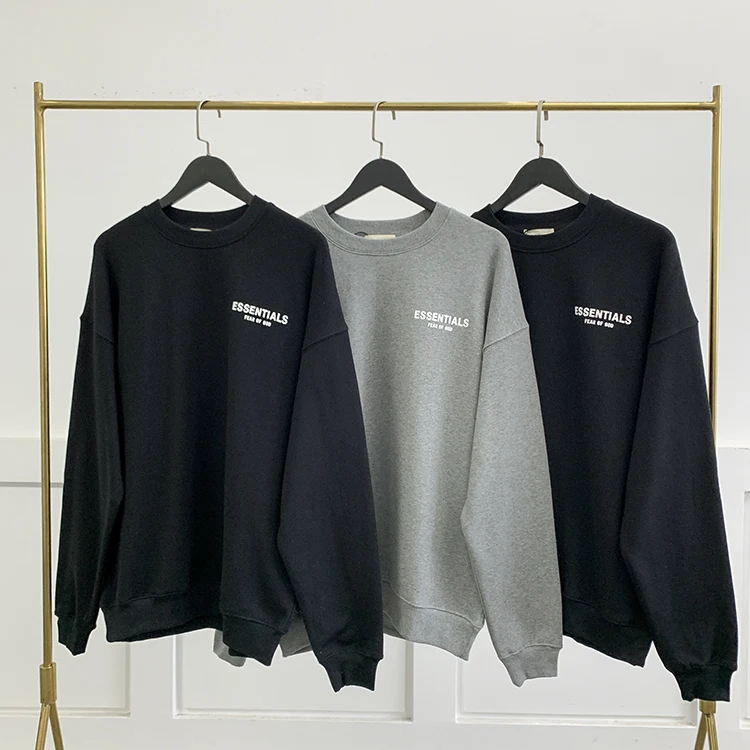 

FEAR OF GOD FOG ESSENTIALS Double line chaopai high street loose autumn and winter round neck long sleeve sweater man