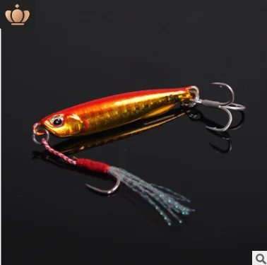 

wholesale 5.5cm 15g new modle pike seabass long shot luminous With Crystal silk jig hard Fishing Lure, As picture