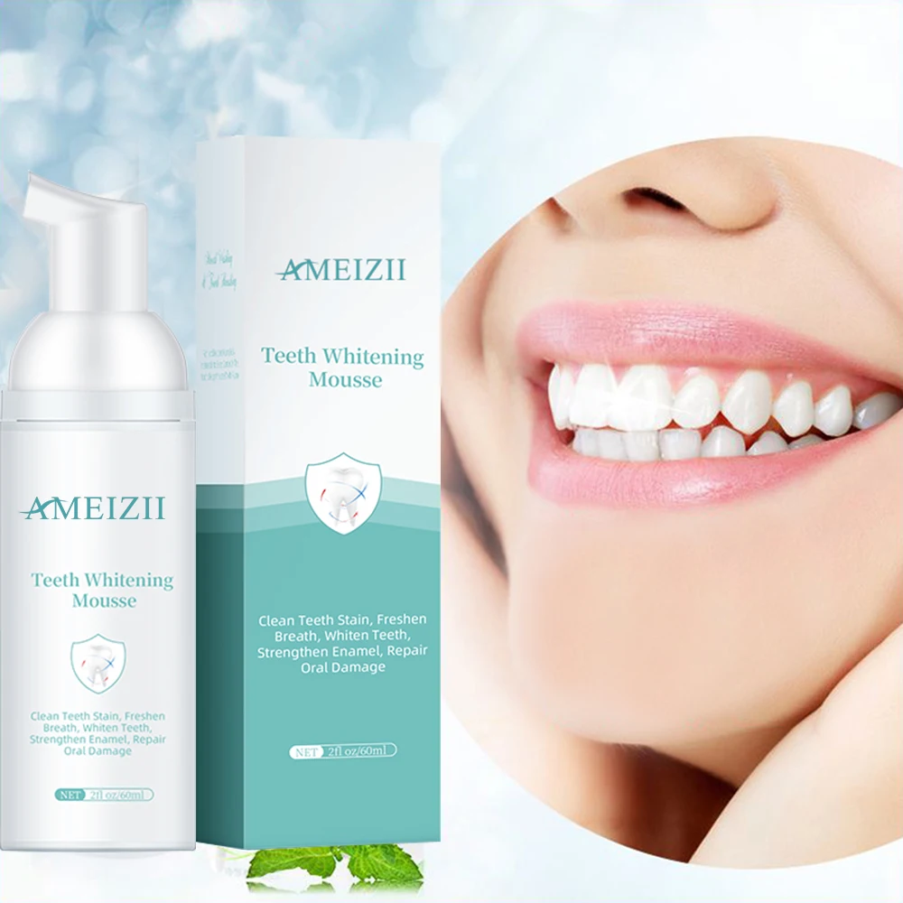 

Custom Logo Teeth Whitening Mousse Toothpaste Tooth Cleaning Tartar Remover Foam Tooth Paste Dental Cleaner Blanchiment Dentaire