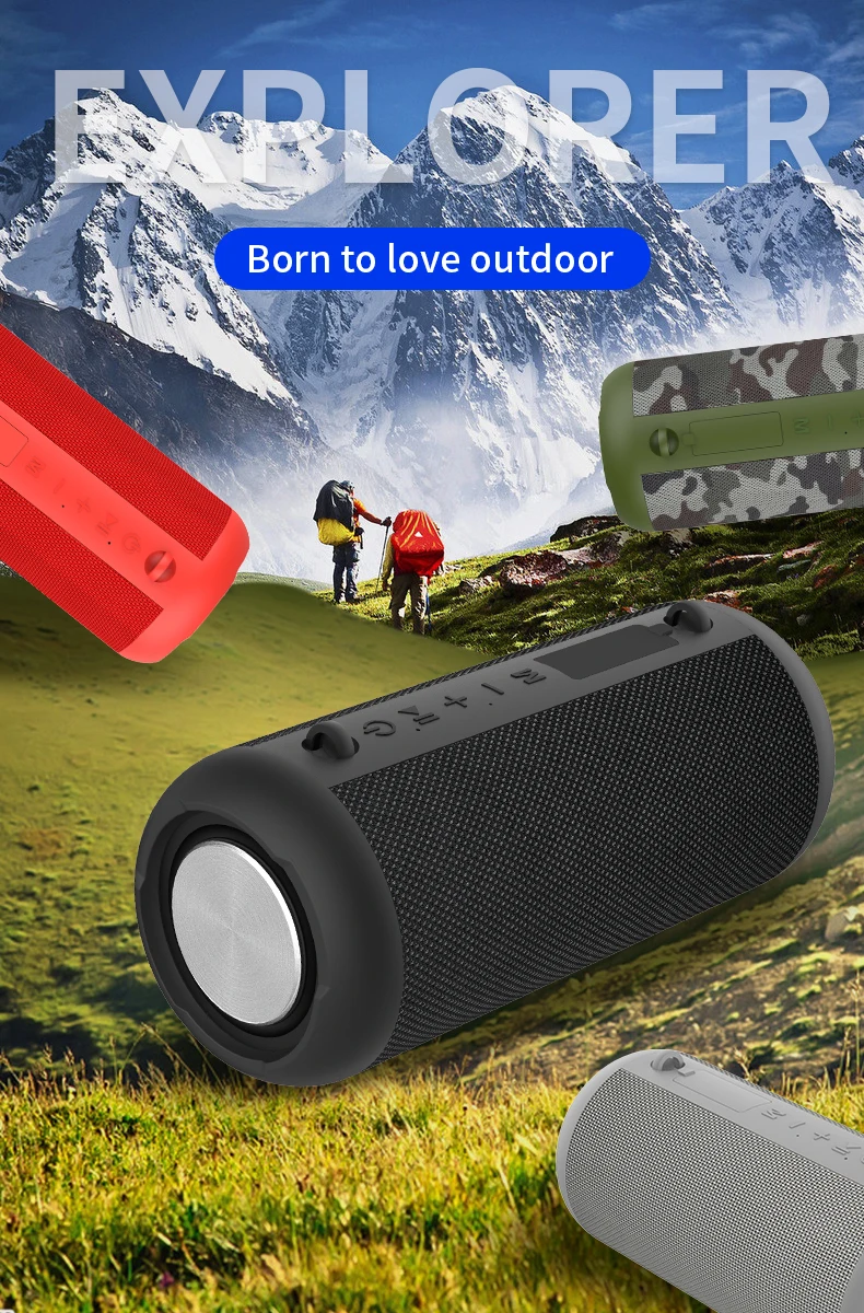 2020 waterproof Portable wireless blue-tooth mini speaker amplifier with TWS series connection FM Udisk TF Card handsfree rope - ANKUX.COM