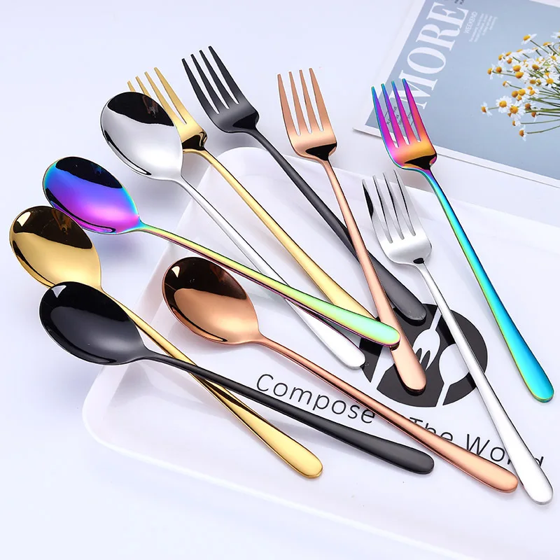 Ss304 Korean Style Stainless Steel Spoon And Chopsticks Fork Stainless