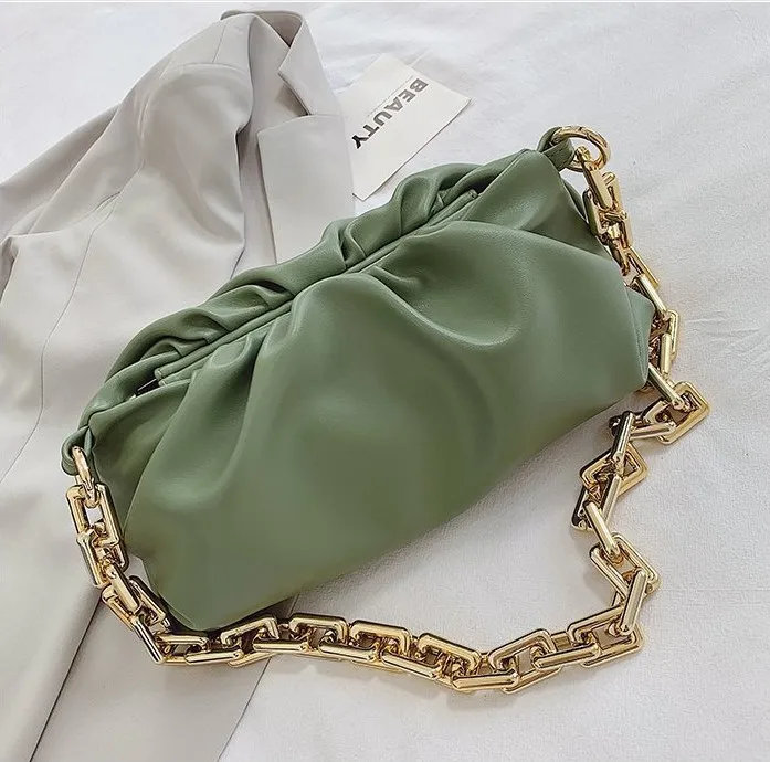 

Women Cloud bag Soft Leather Hobos Bag Single Shoulder Purse Cross body Bag Luxury Handbag Purse Day Clip mouth, Colors