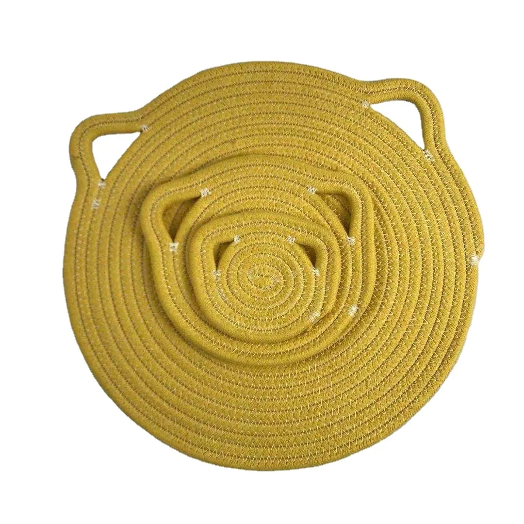 

New Fashion Western Restaurant Placemat Customized Door Mat Cotton Rope Place mat set, Customized color