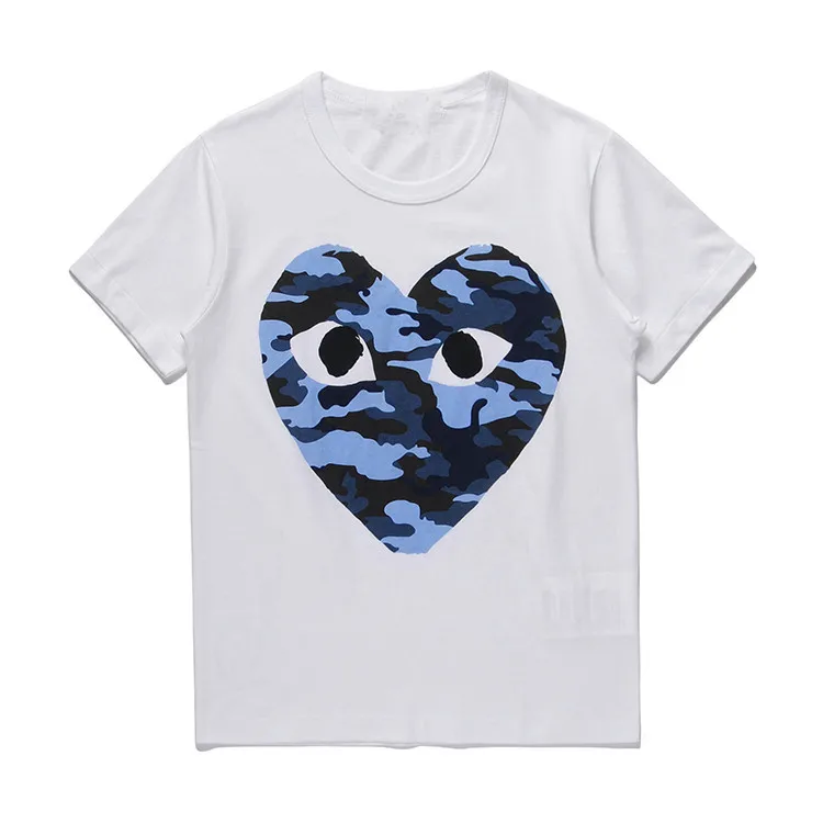

Camo hearted women and men's summer t-shirts adults popular pullovers girls' and boy's cotton shirt, As picture