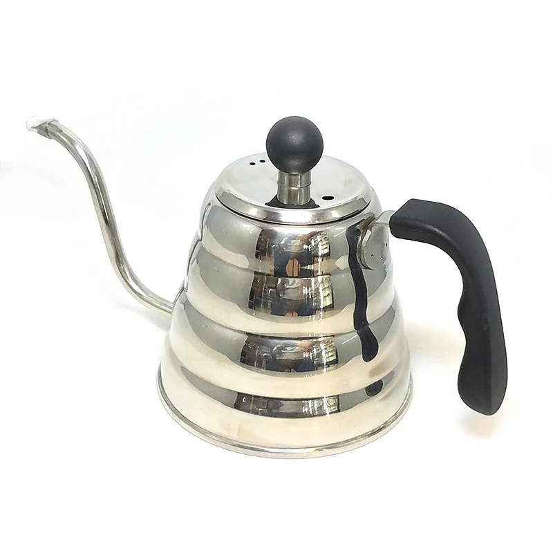 

High-Grade Gift 1.2L Stainless Steel Coffee kettle coffee Dripper Gooseneck Tea with thermometer Coffee Drip Kettle, Silver