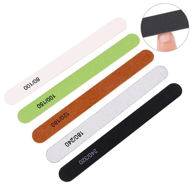 

5Pcs/Set Nail Files Polisher Double Side Sanding Buffer Nails Pedicure Polishing Beauty Care Manicure Tools, White/green/black/white/grey/brown