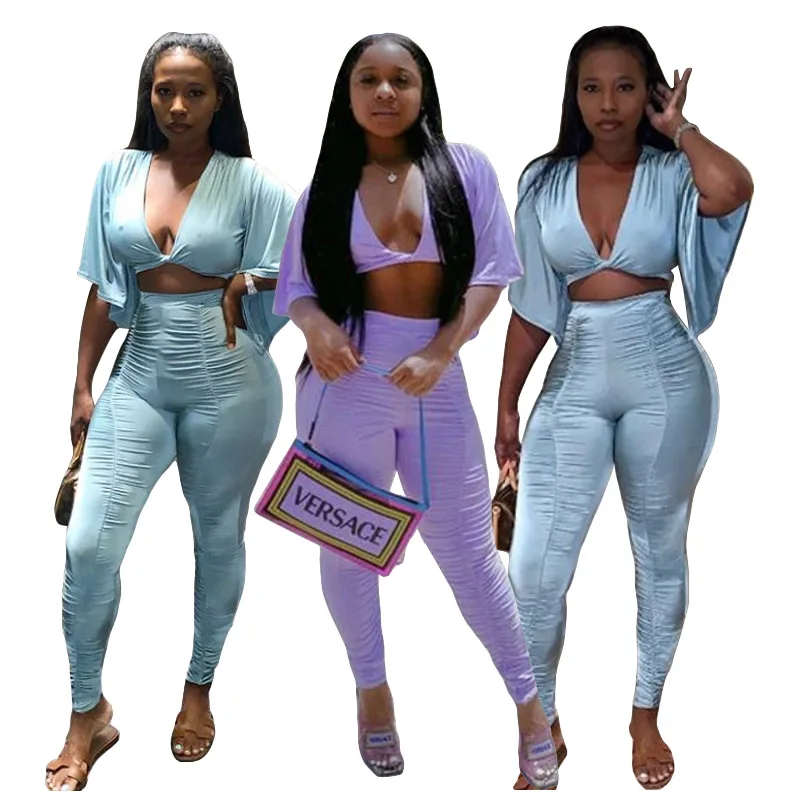 

Elva winter women two piece velvet jogger set pure color