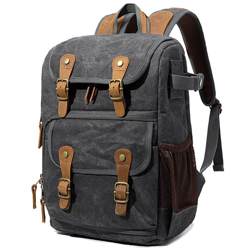 

Men Style Wix Printing Canvas Manufacture Camera Video Bags Waterproof Camera Backpack